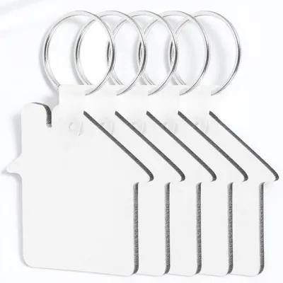 Wood Ring Blank - 5 Adet Süblimasyon Anahtarlık Süsleri, Boş