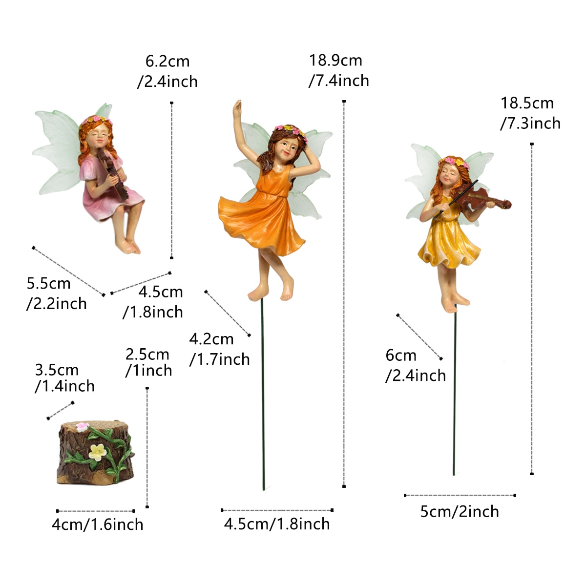 3PC/Müzik Çalma Çiçek Perisi - - Resin Craft Ideas incelemesi ve fiyatı